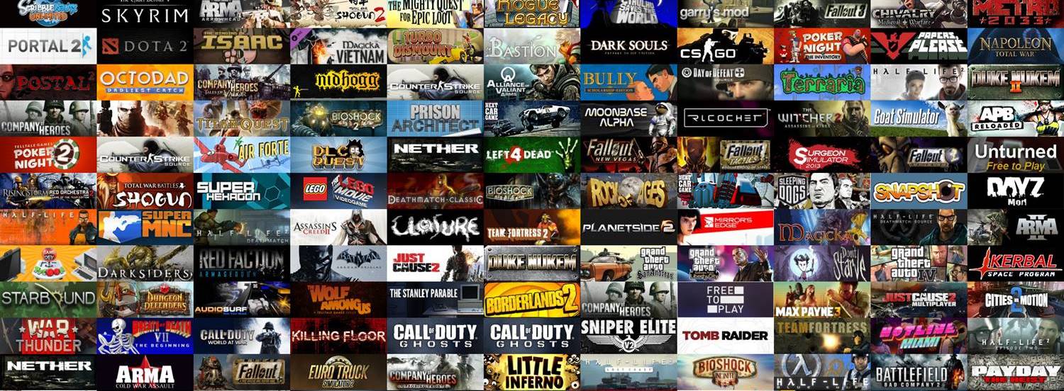 Un panel de jeux vidéo