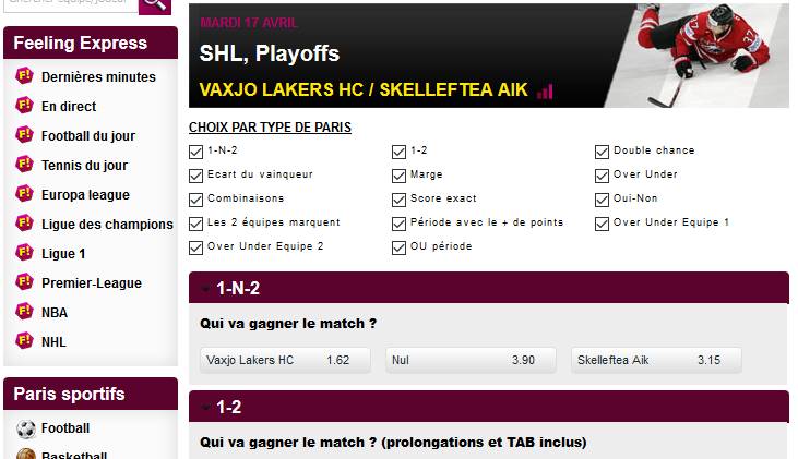Vaxjo Lakers HC / Skelleftea Aik